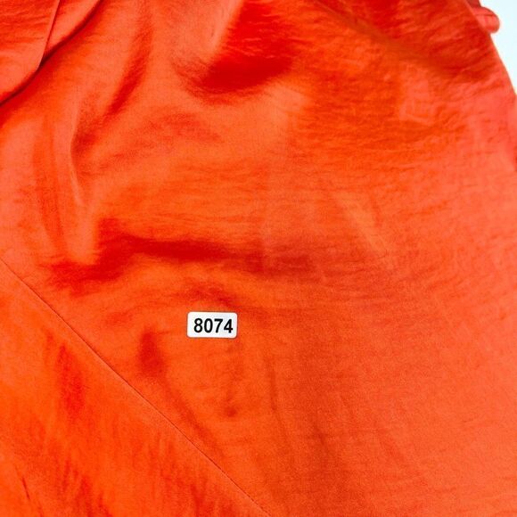 Whyred Mini Dress Womens 38 Red Short Sleeve Cowl Neck Pullover - Picture 9 of 10